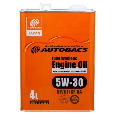 Масло моторное синтетическое 5W-30 AUTOBACS  ENGINE OIL SP/CF/GF-6A,   4 литра